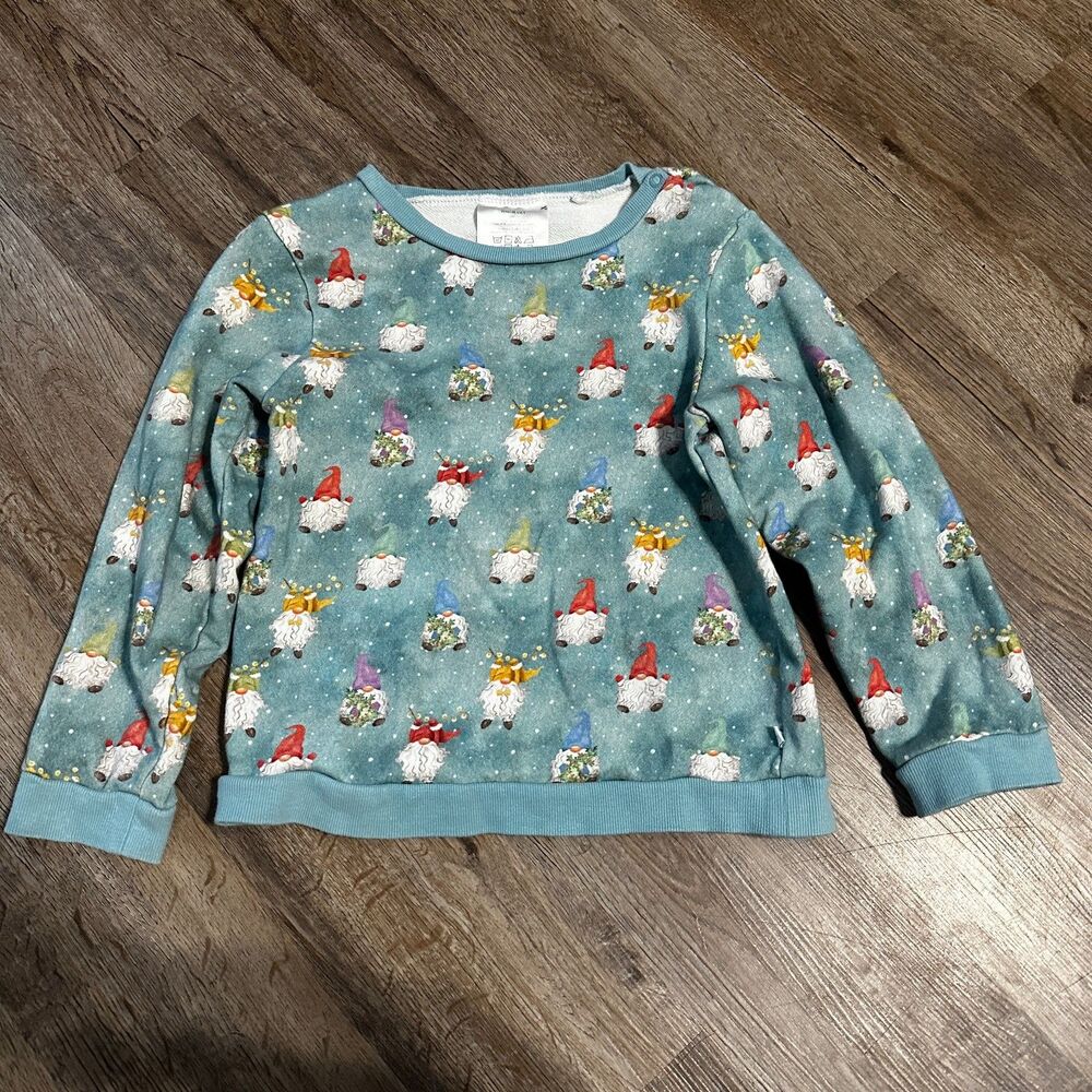 Posh Peanut Holiday Gnomey Sweatshirt Girls 10 Gnome Green